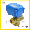 DC12V DC5V dn15 dn20 válvula de latão de latão de 3 vias motorizada